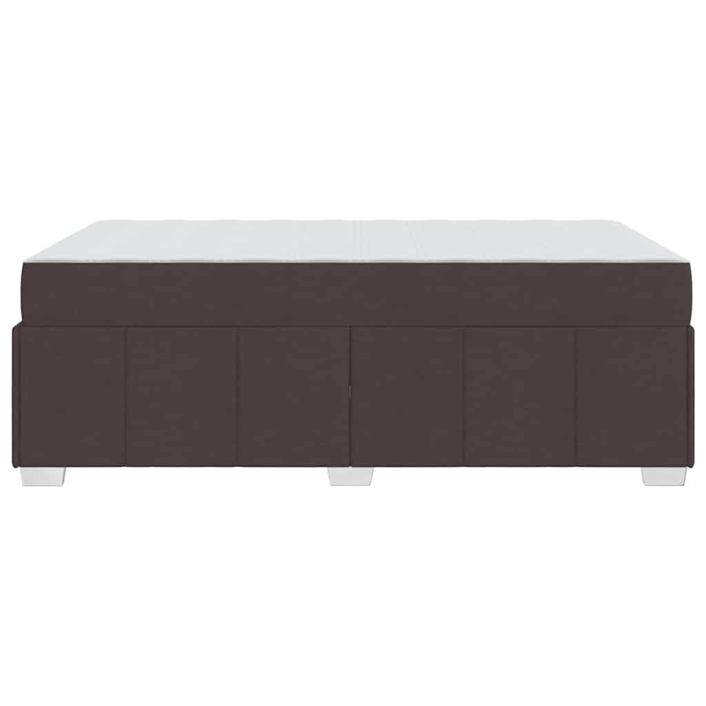 Bettgestell mit Matratze Dunkelbraun 120 x 200 cm Stoff