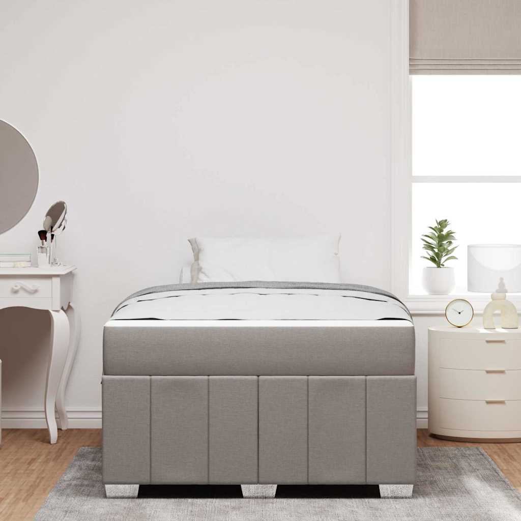 Bettgestell mit Matratze Taupe 120 x 200 cm Stoff