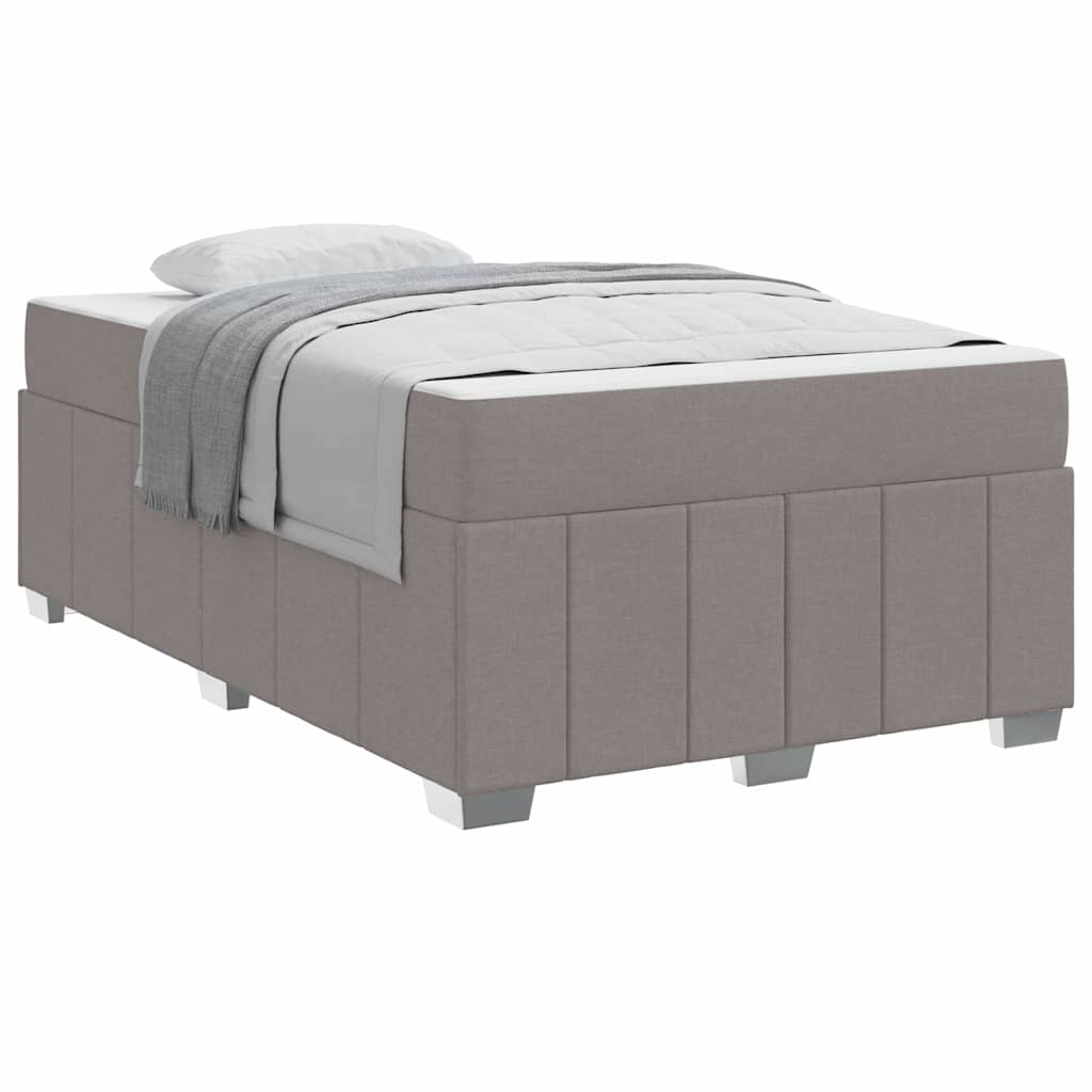 Bettgestell mit Matratze Taupe 120 x 200 cm Stoff