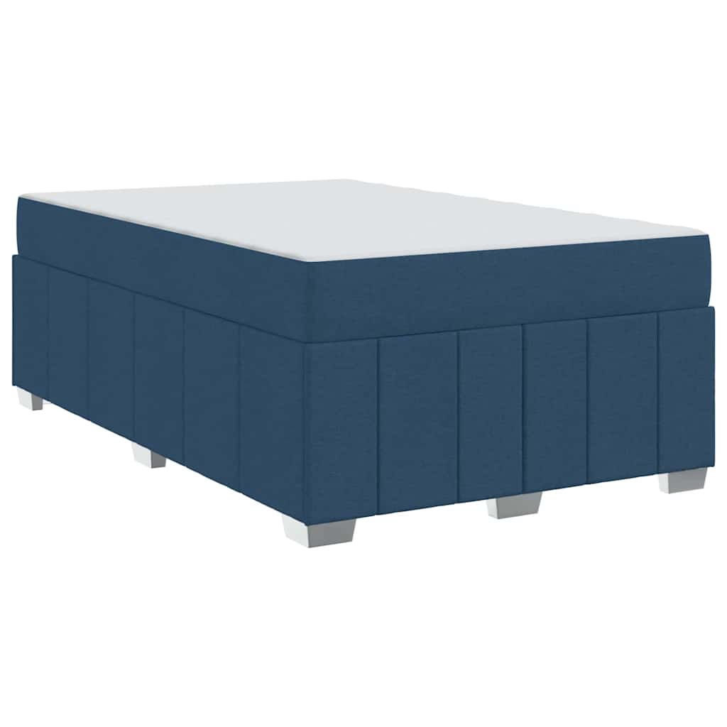 Bettgestell mit Matratze Blau 120 x 200 cm Stoff
