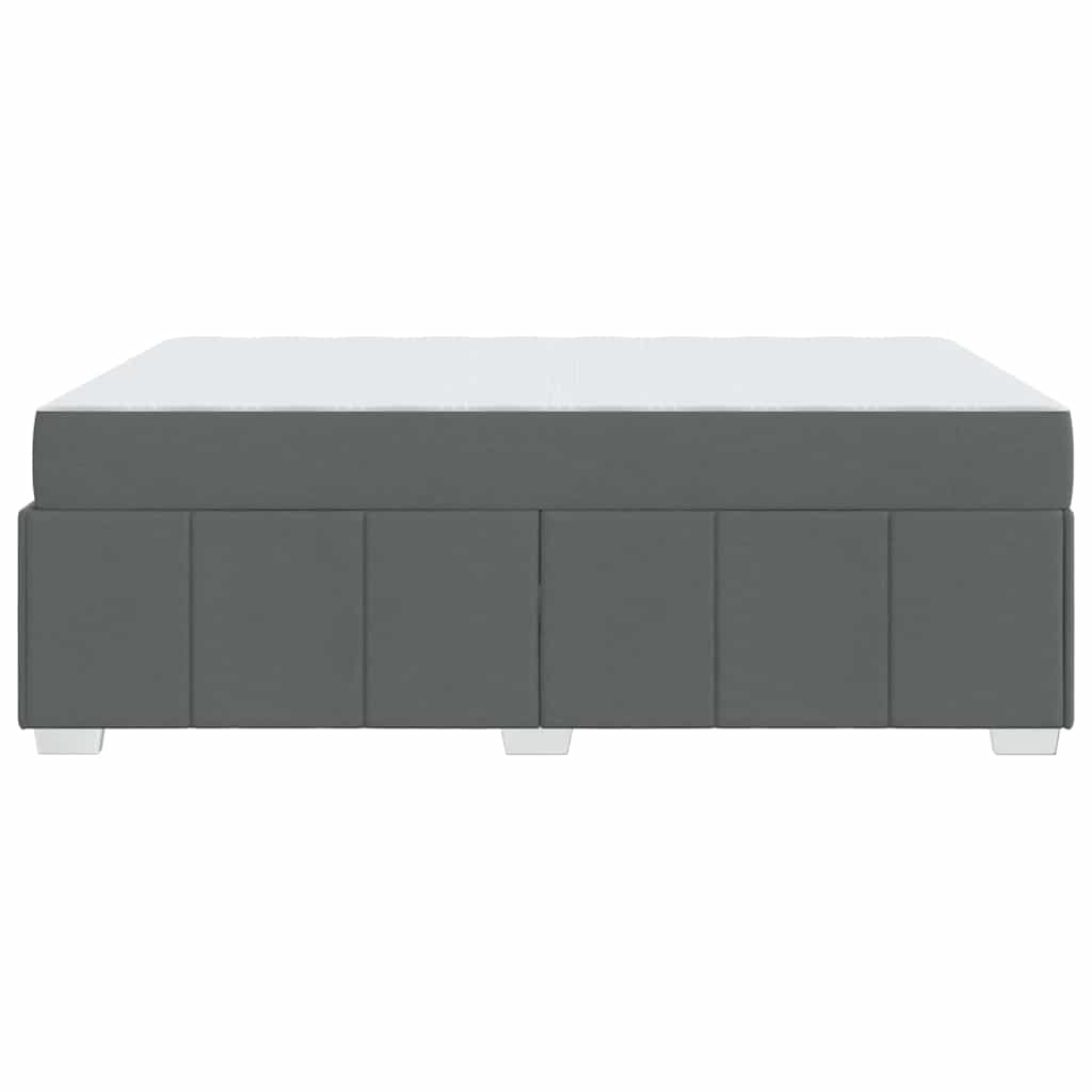 Bettgestell mit Matratze Dunkelgrau 140 x 200 cm Stoff