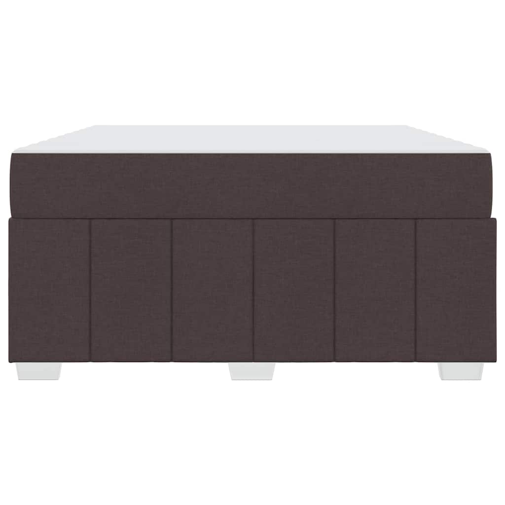 Bettgestell mit Matratze Dunkelbraun 140 x 200 cm Stoff