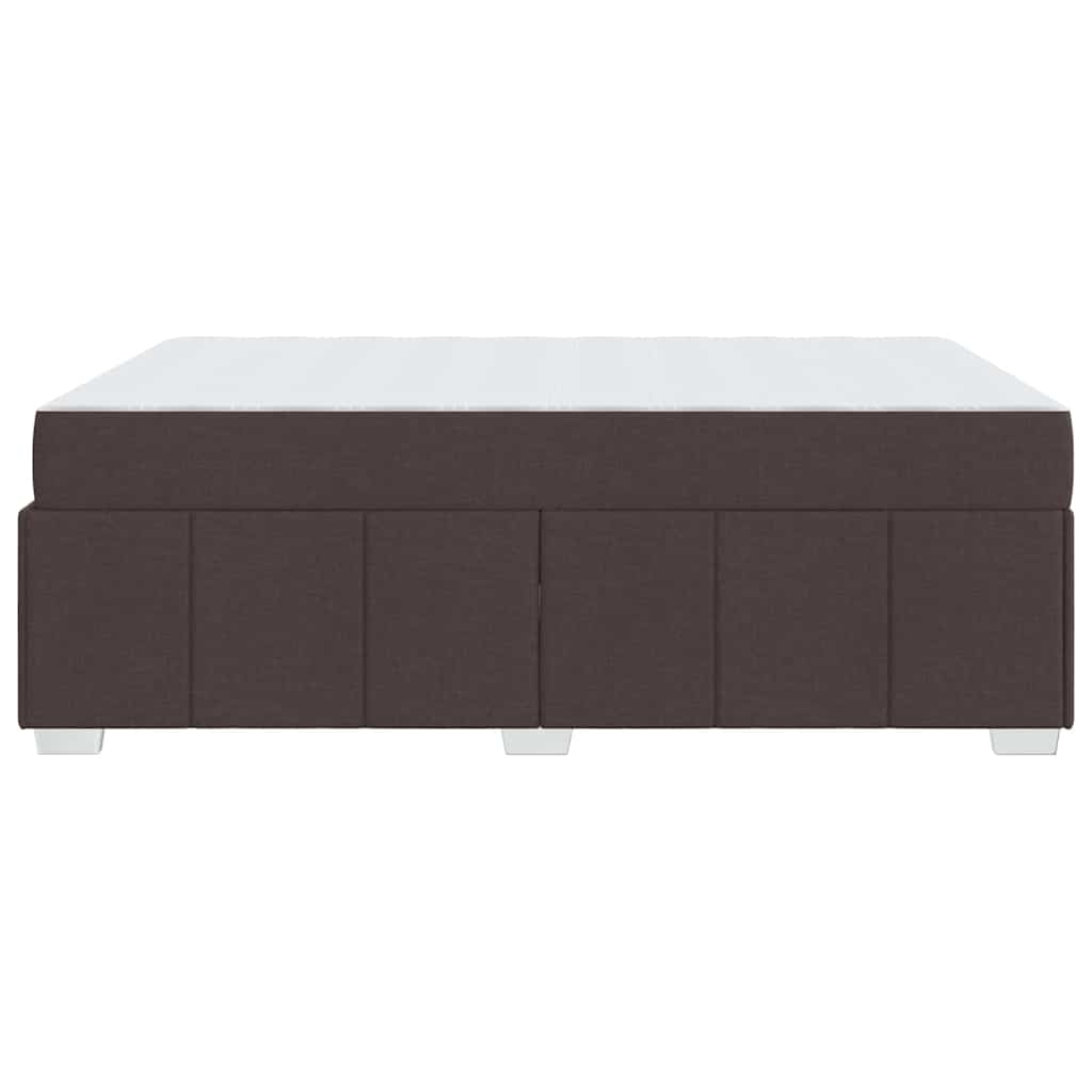 Bettgestell mit Matratze Dunkelbraun 140 x 200 cm Stoff