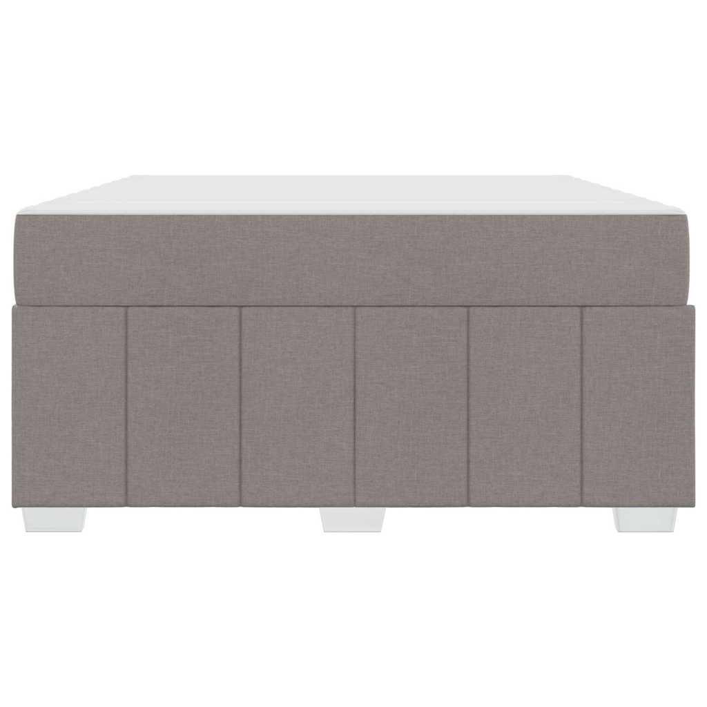 Bettgestell mit Matratze Taupe 140 x 200 cm Stoff