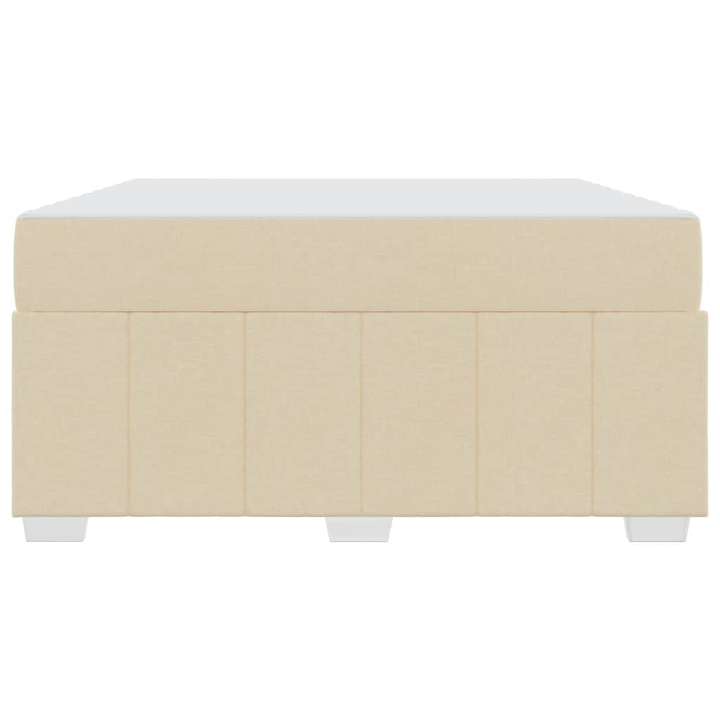 Bettgestell mit Matratze Creme 140 x 200 cm Stoff