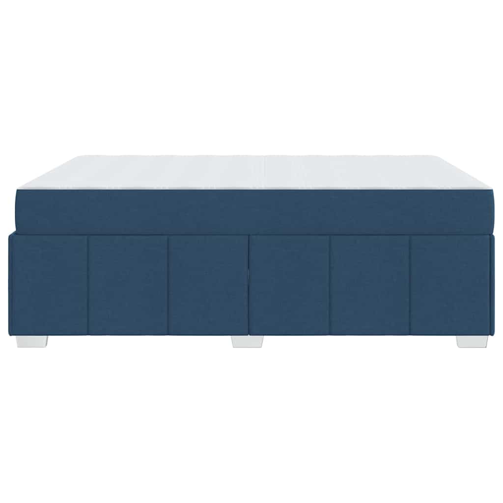 Bettgestell mit Matratze Blau 140 x 200 cm Stoff