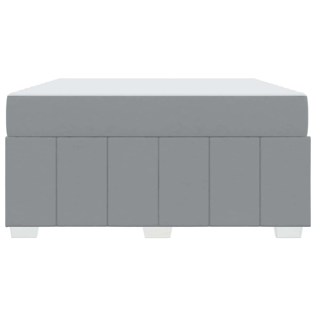 Bettgestell mit Matratze Hellgrau 160 x 200 cm Stoff