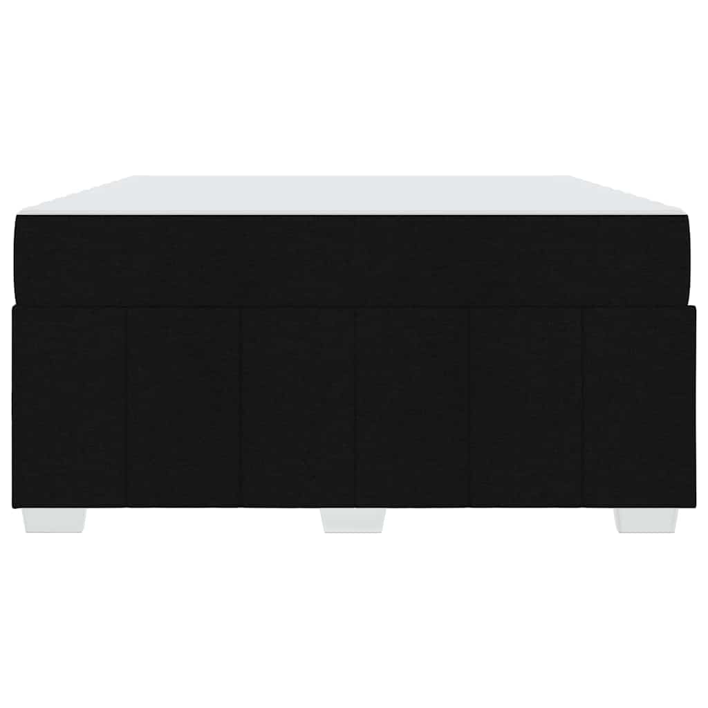 Bettgestell mit Matratze Schwarz 160 x 200 cm Stoff