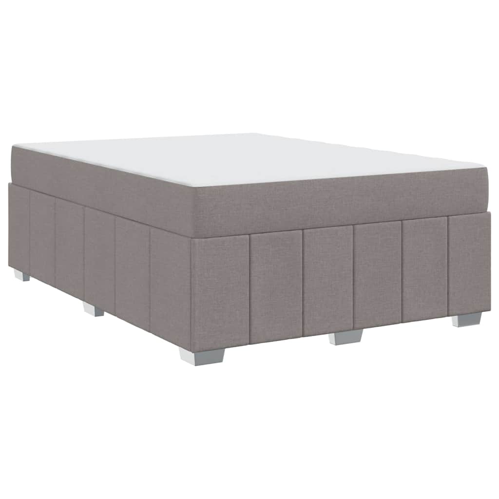 Bettgestell mit Matratze Taupe 160 x 200 cm Stoff