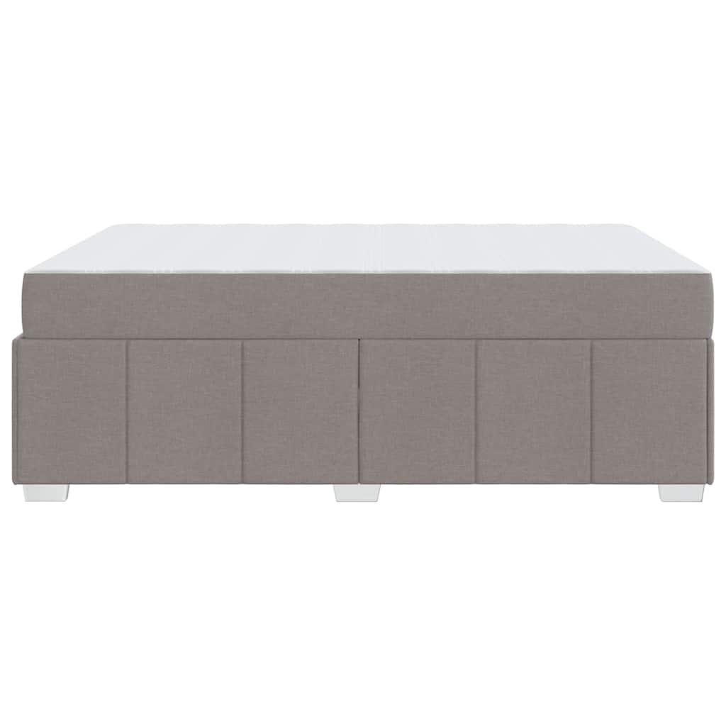 Bettgestell mit Matratze Taupe 160 x 200 cm Stoff
