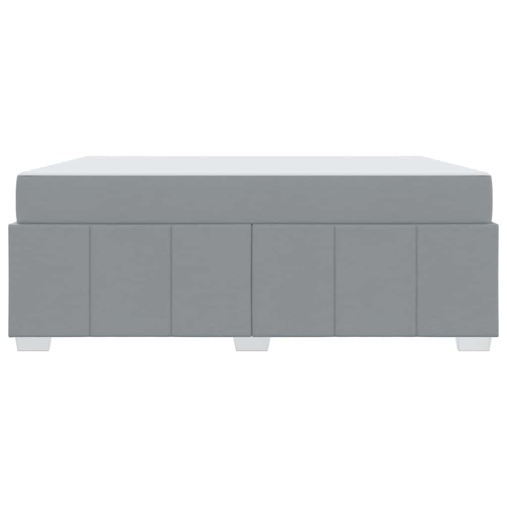 Bettgestell mit Matratze Hellgrau 180 x 200 cm Stoff