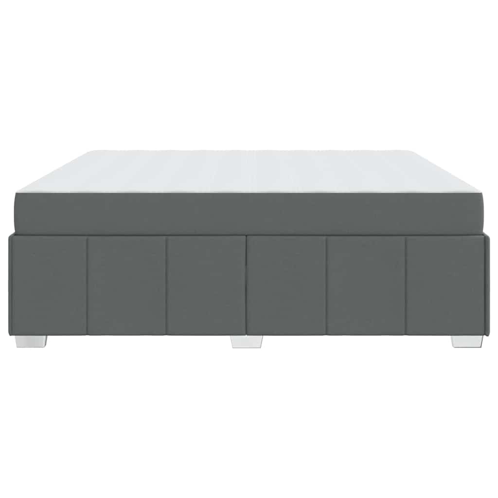 Bettgestell mit Matratze Dunkelgrau 180 x 200 cm Stoff