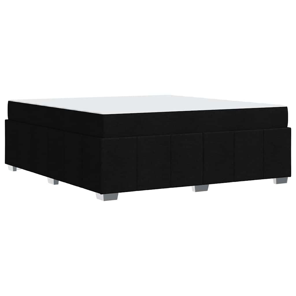 Bettgestell mit Matratze Schwarz 180 x 200 cm Stoff