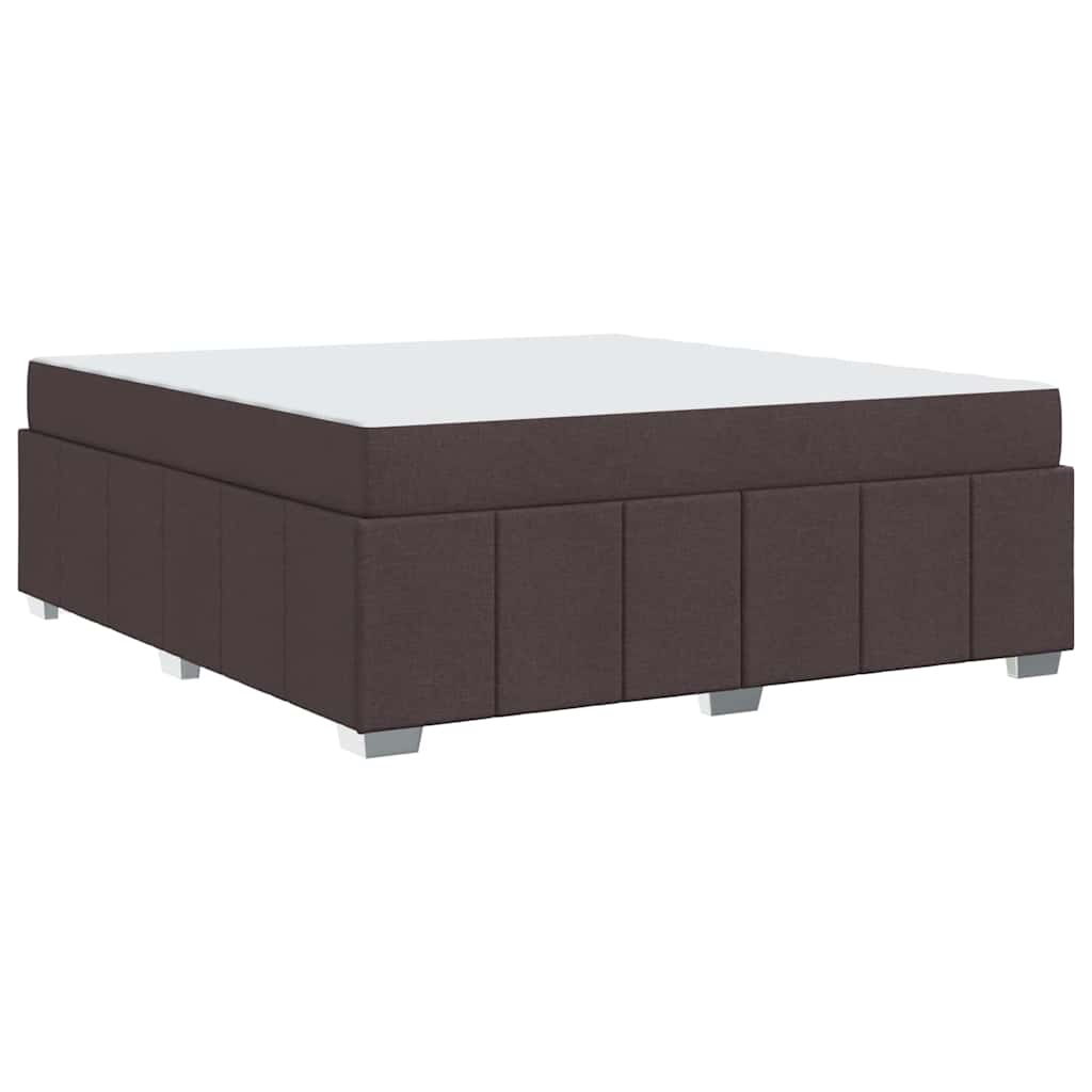 Bettgestell mit Matratze Dunkelbraun 180 x 200 cm Stoff