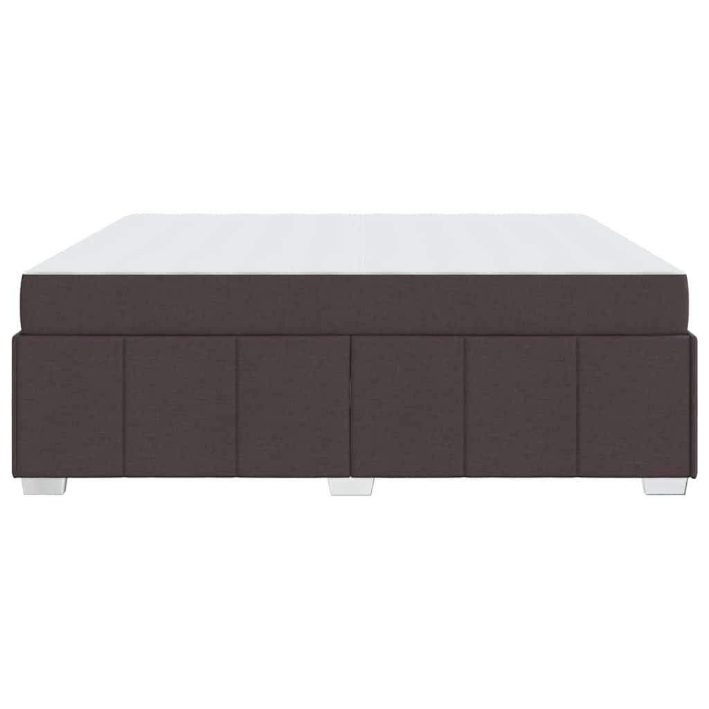 Bettgestell mit Matratze Dunkelbraun 180 x 200 cm Stoff