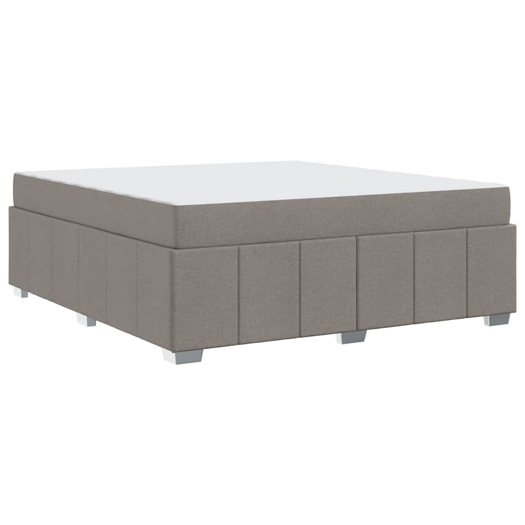 Bettgestell mit Matratze Taupe 180 x 200 cm Stoff