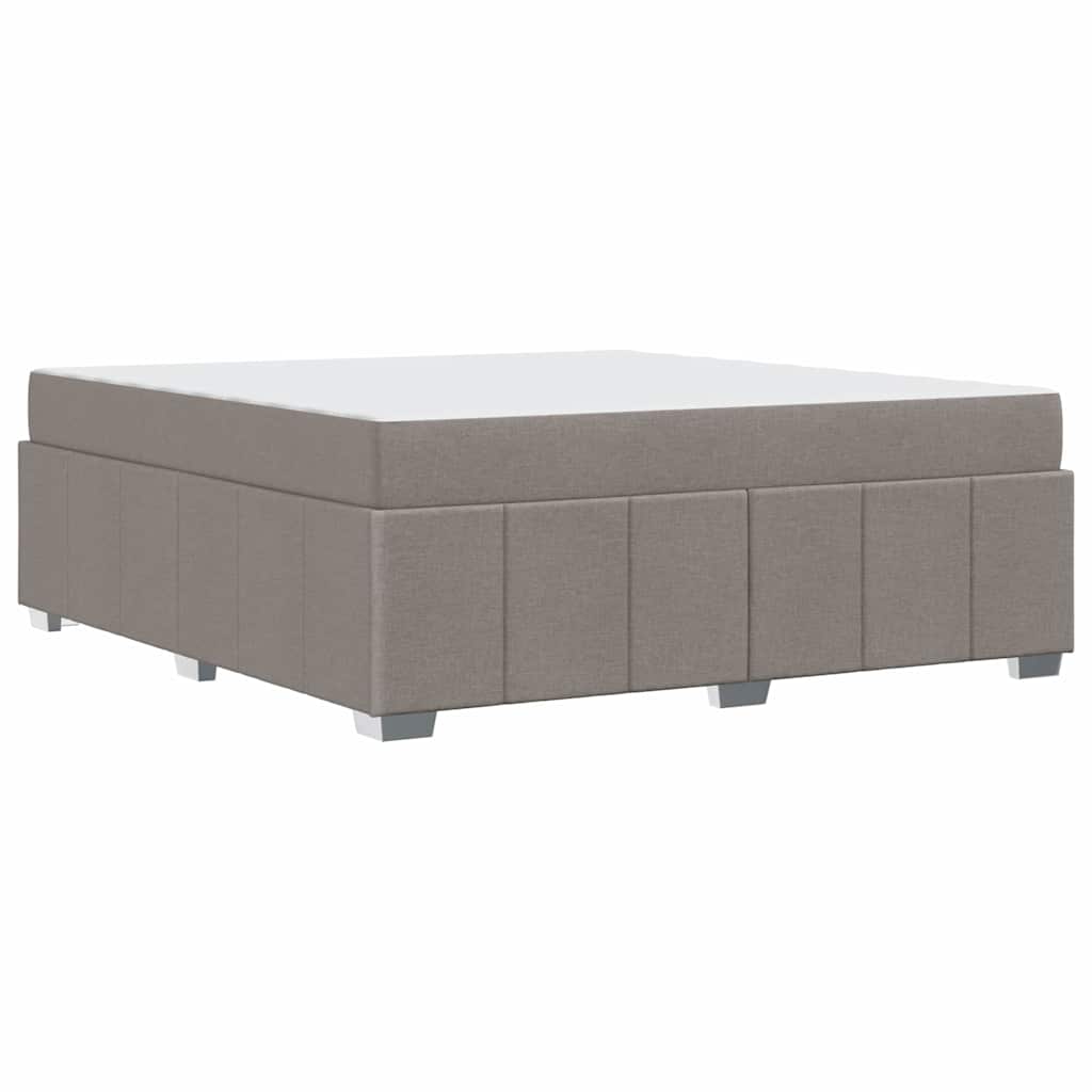 Bettgestell mit Matratze Taupe 180 x 200 cm Stoff