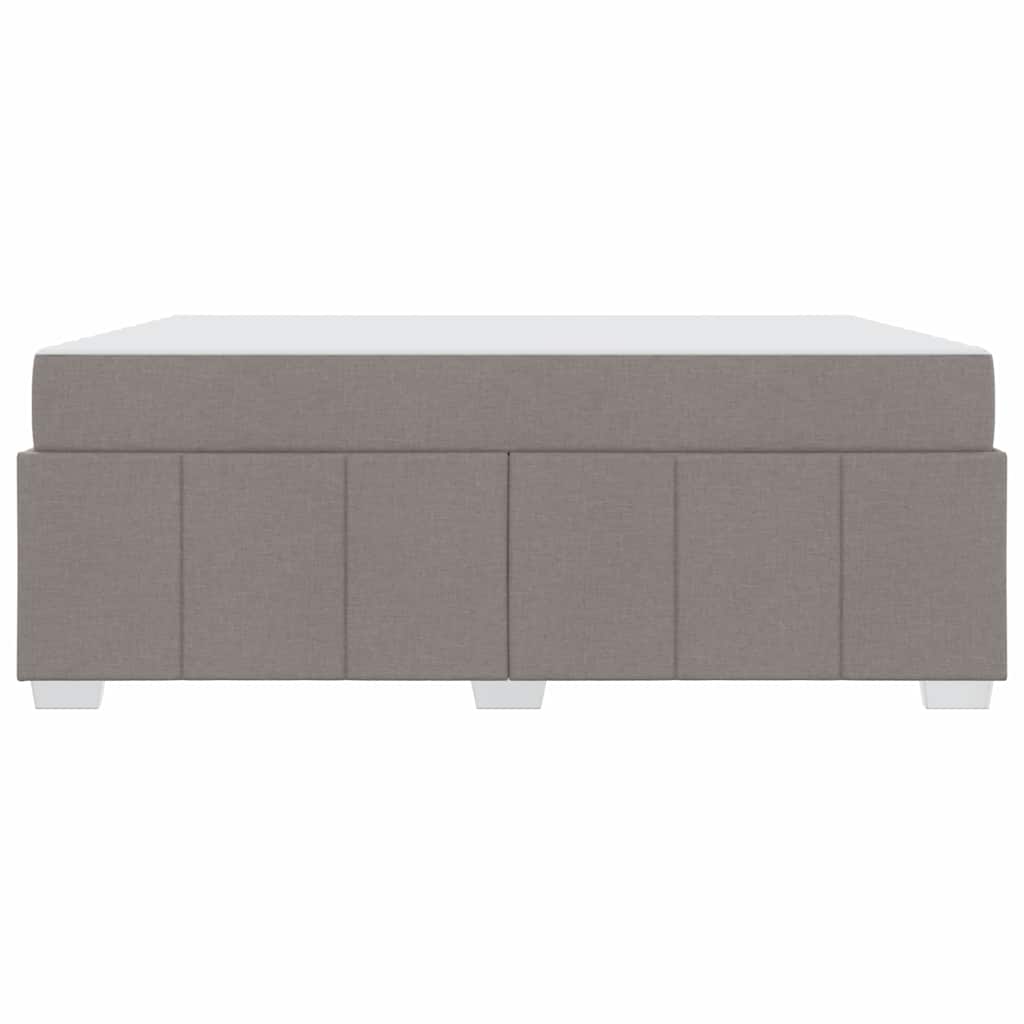 Bettgestell mit Matratze Taupe 180 x 200 cm Stoff