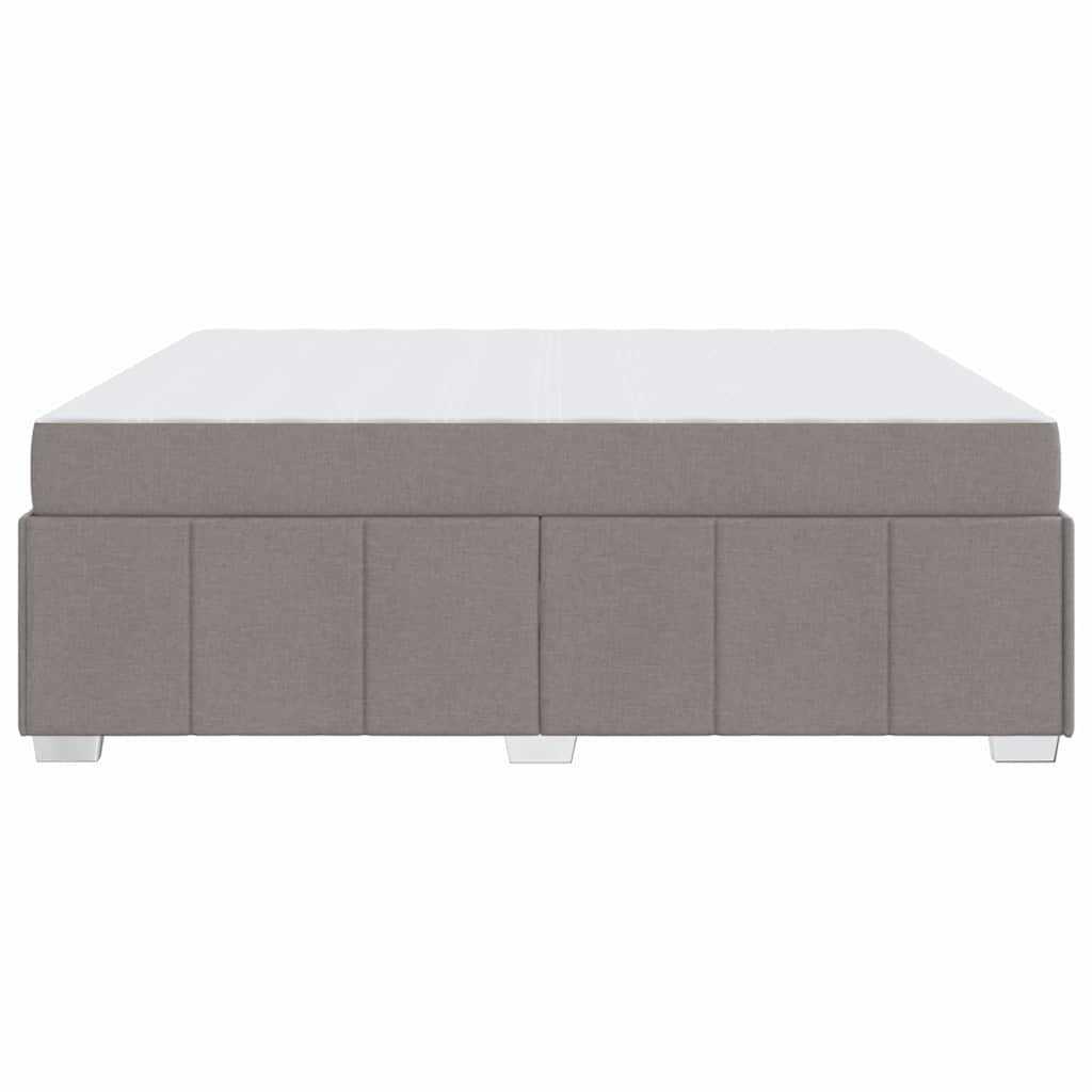 Bettgestell mit Matratze Taupe 180 x 200 cm Stoff