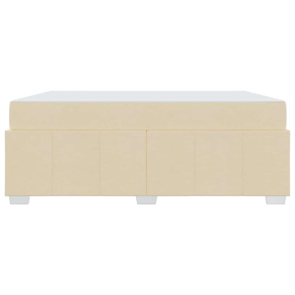 Bettgestell mit Matratze Creme 180 x 200 cm Stoff