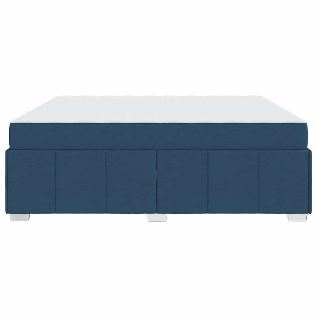 Bettgestell mit Matratze Blau 180 x 200 cm Stoff