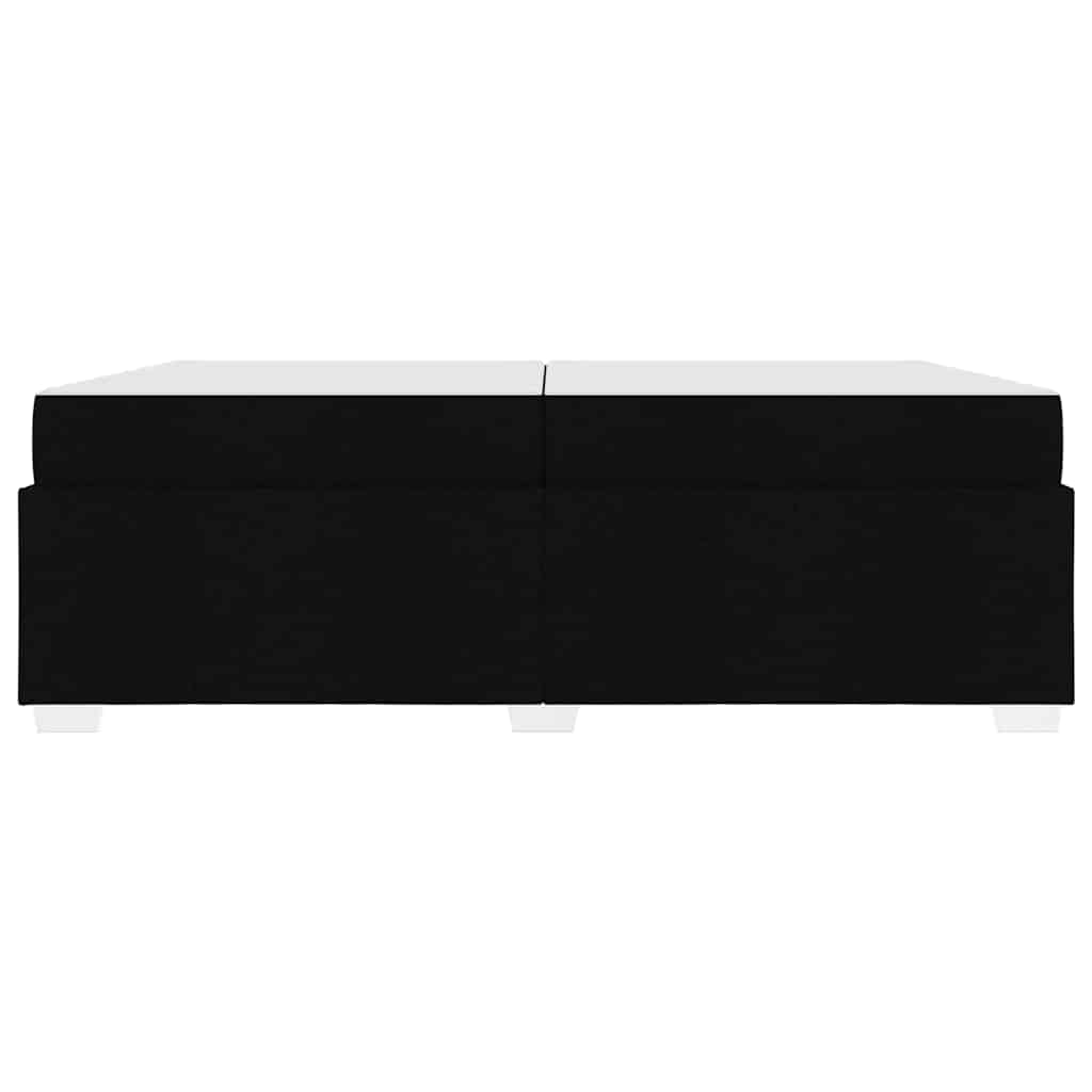 Bettgestell mit Matratze Schwarz 200 x 200 cm Stoff