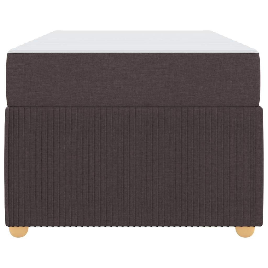 Bettgestell mit Matratze Dunkelbraun 90 x 190 cm Stoff