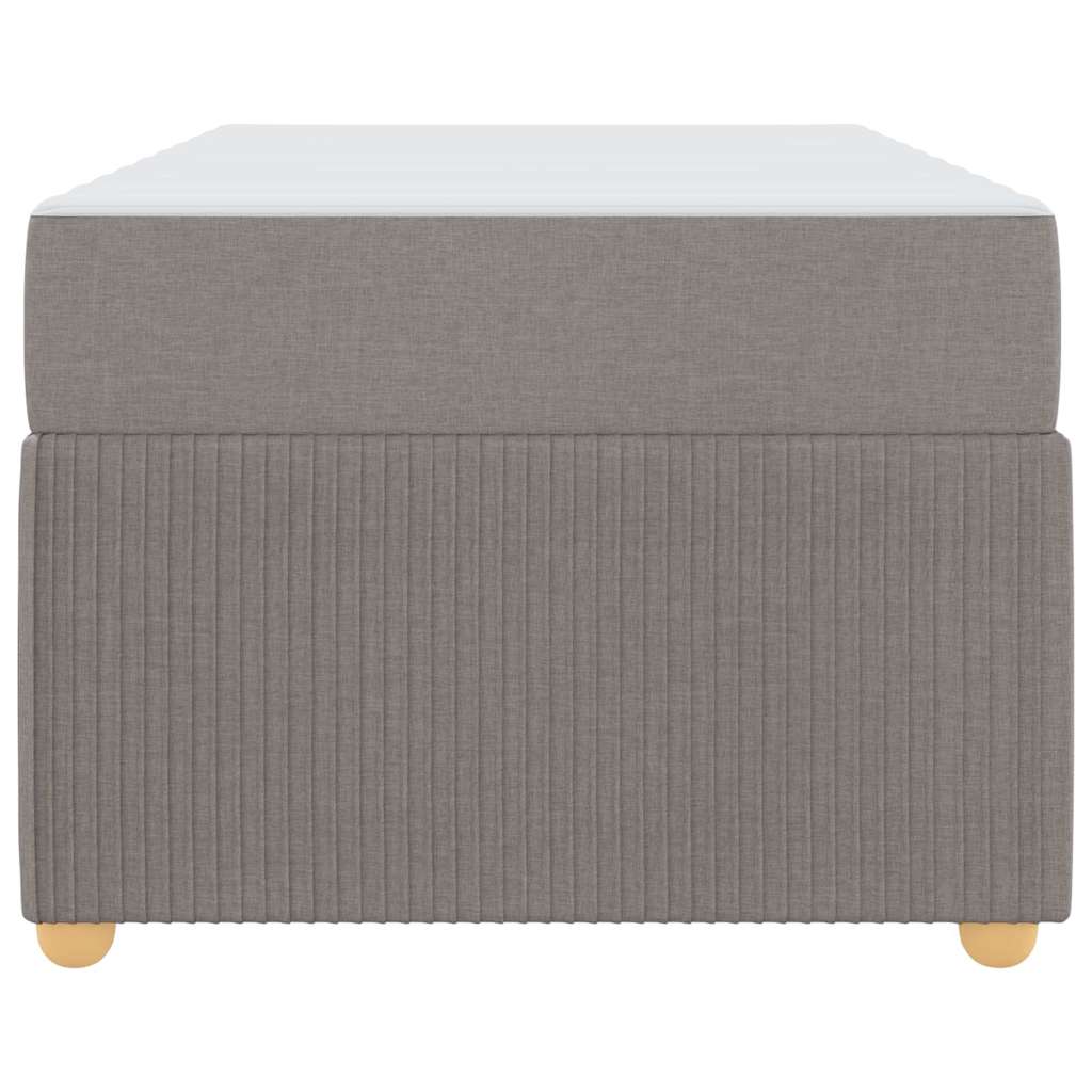 Bettgestell mit Matratze mit Matratze Taupe 90 x 190 cm Stoff