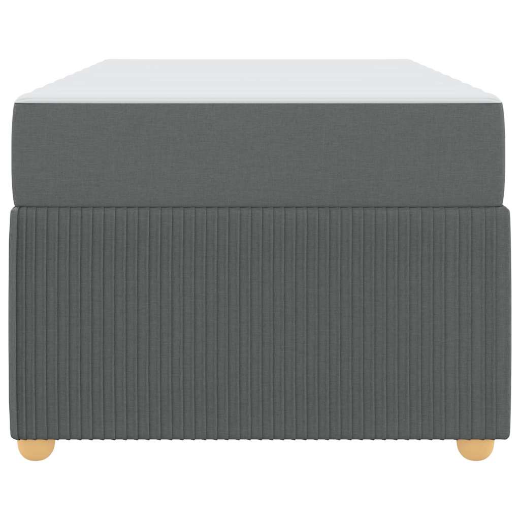 Bettgestell mit Matratze Dunkelgrau 90 x 200 cm Stoff