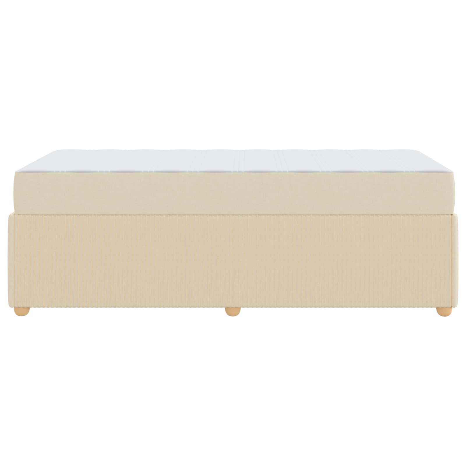 Bettrahmen mit Matratze Creme 90 x 200 cm Stoff