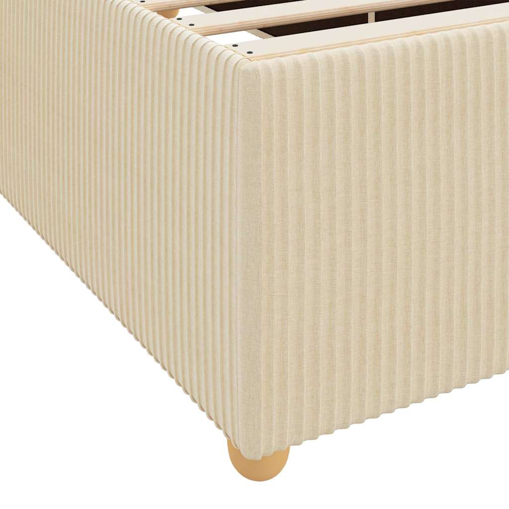 Bettgestell mit Matratze mit Matratze Creme 100 x 200 cm Stoff