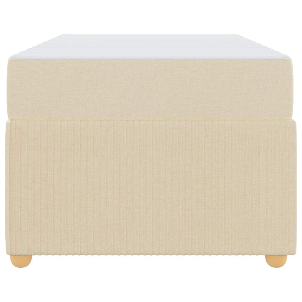 Bettgestell mit Matratze mit Matratze Creme 100 x 200 cm Stoff