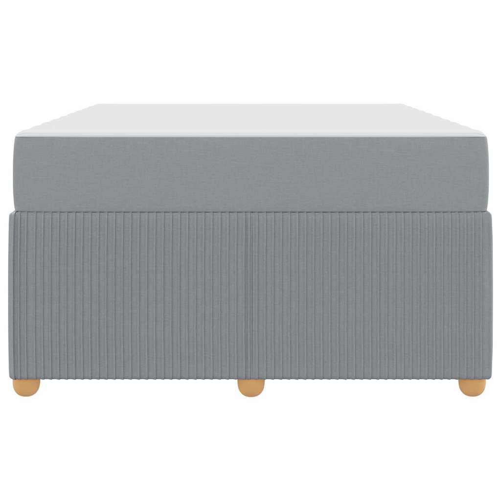 Bettgestell mit Matratze Hellgrau 120 x 190 cm Stoff