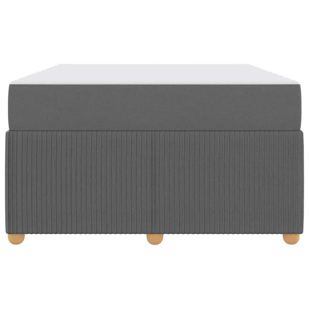 Bettgestell mit Matratze Dunkelgrau 120 x 190 cm Stoff
