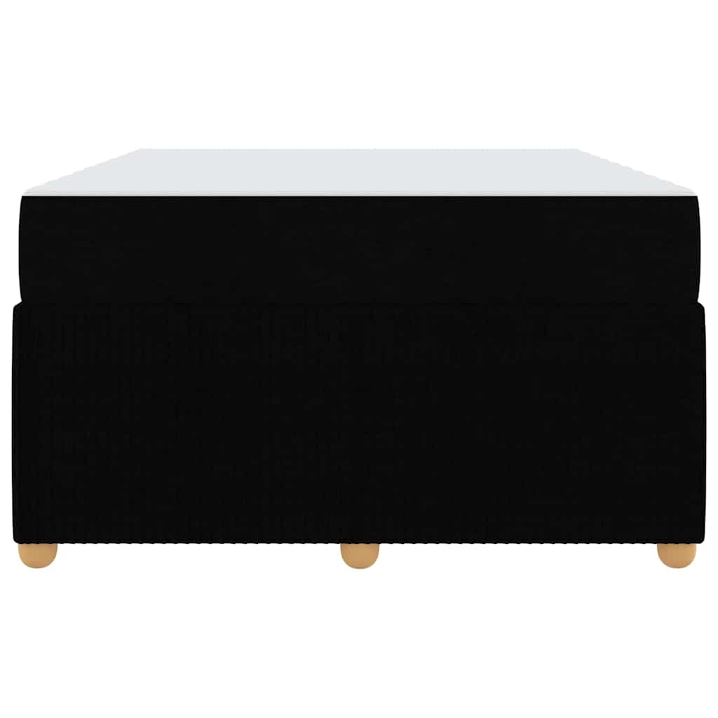 Bettgestell mit Matratze Schwarz 120 x 190 cm Stoff