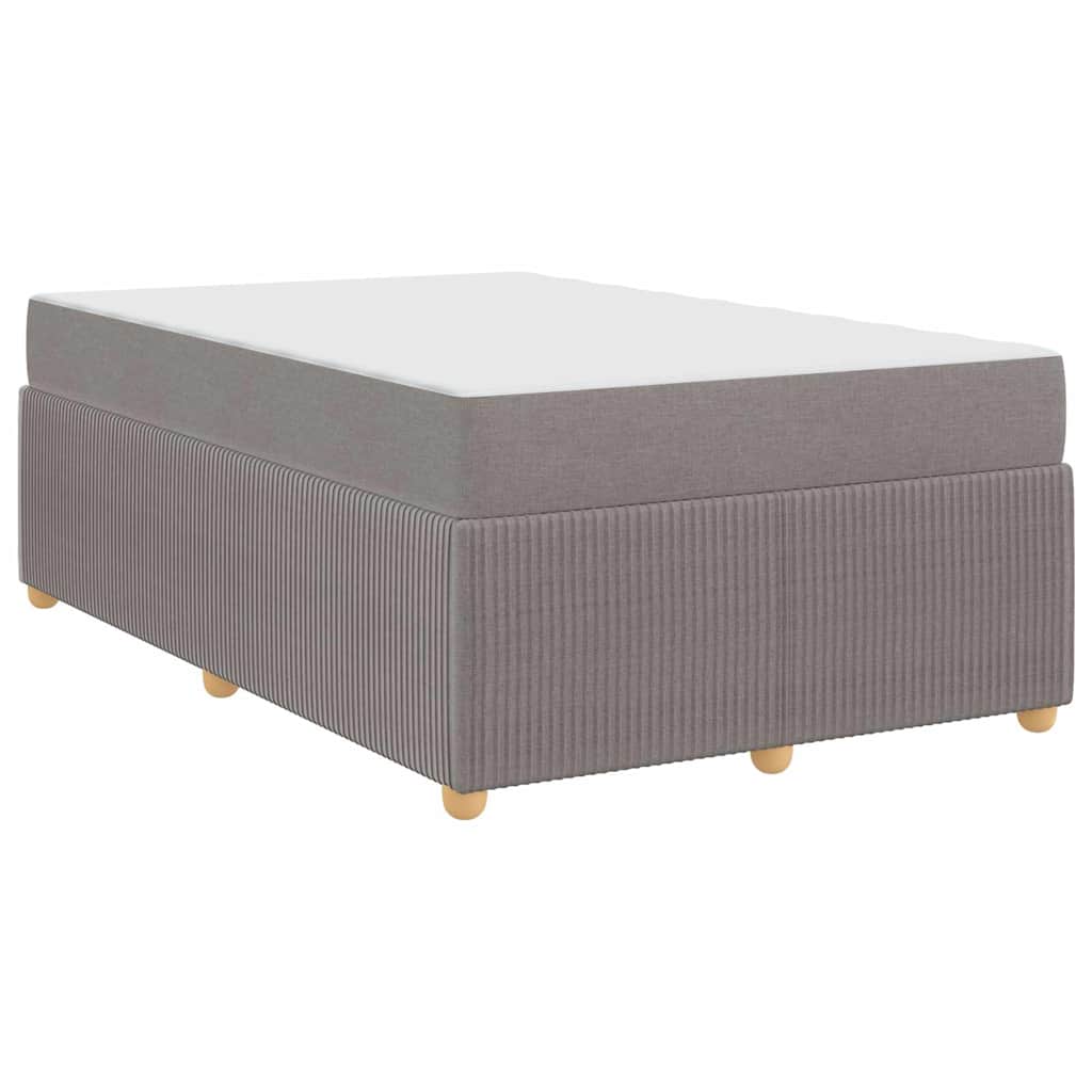 Bettgestell mit Matratze mit Matratze Taupe 120 x 190 cm Stoff
