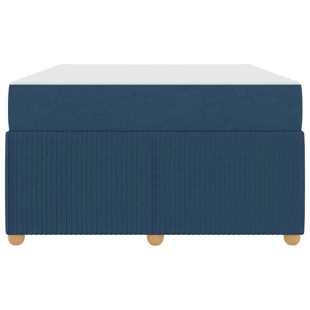 Bettgestell mit Matratze mit Matratze Blau 120 x 190 cm Stoff