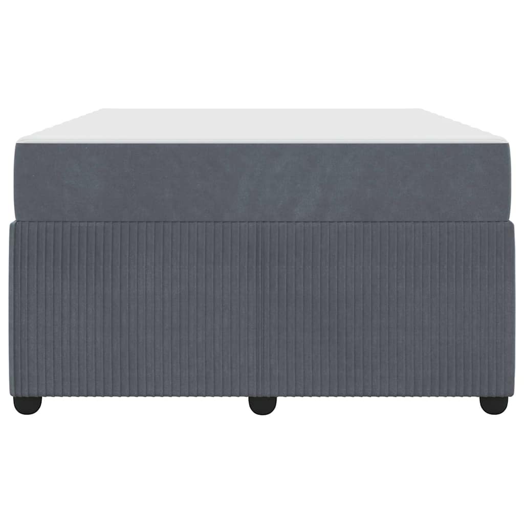 Bettgestell mit Matratze Dunkelgrau 120 x 190 cm Samt