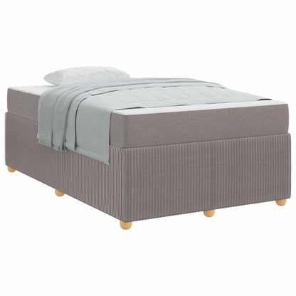 Bettrahmen mit Matratze Taupe 120 x 200 cm Stoff