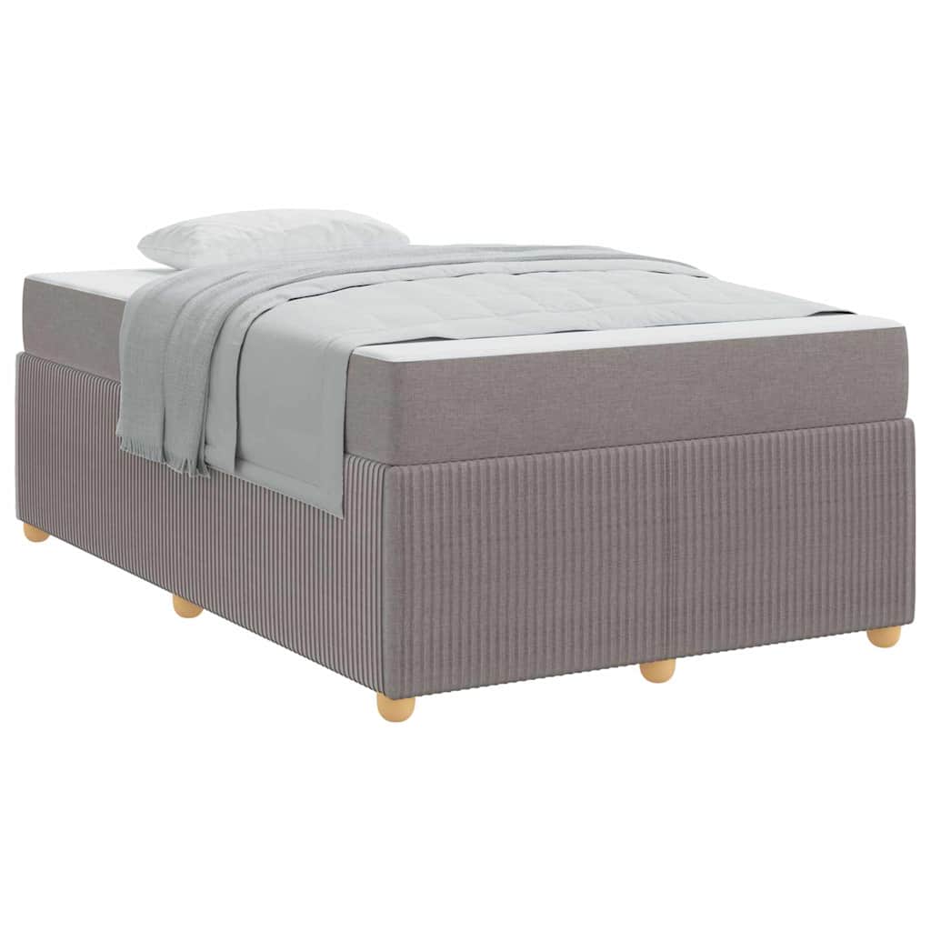 Bettgestell mit Matratze mit Matratze Taupe 120 x 200 cm Stoff