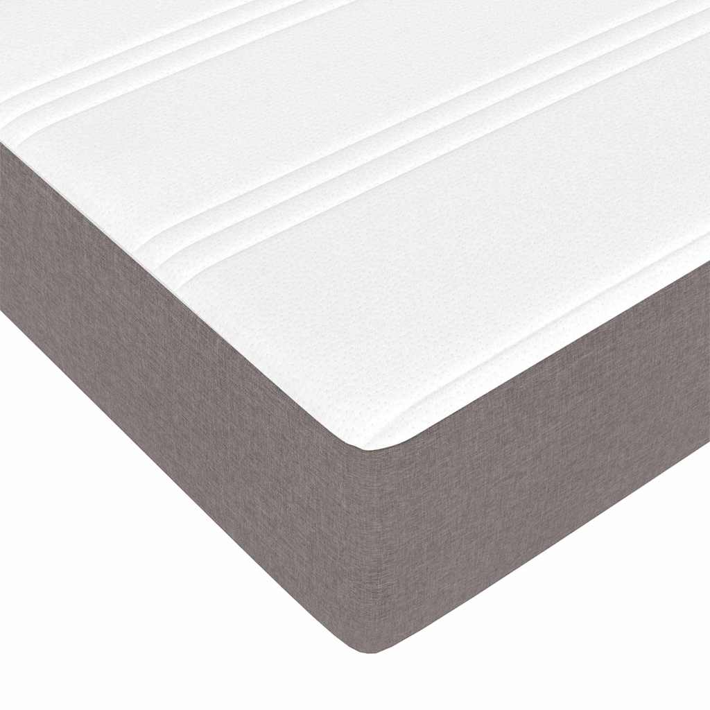 Bettrahmen mit Matratze Taupe 140 x 200 cm Stoff