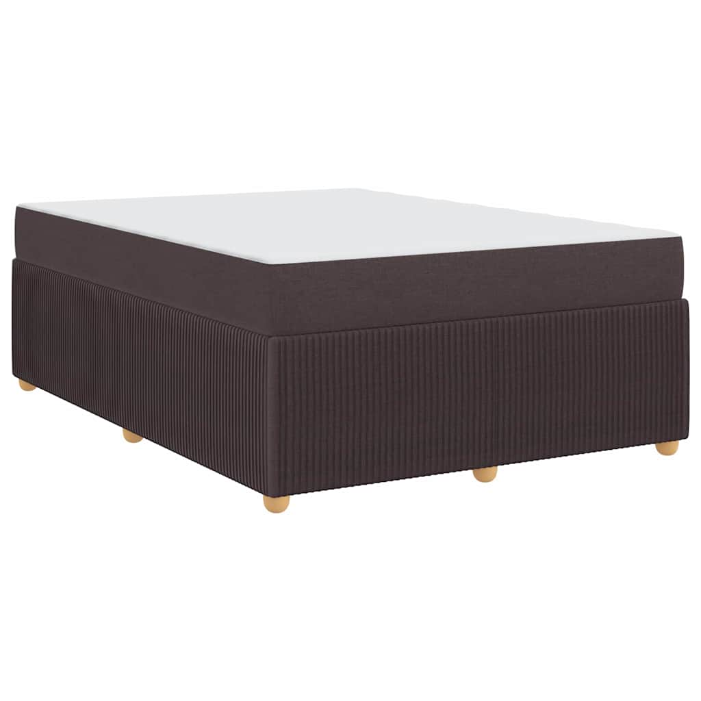 Bettgestell mit Matratze Dunkelbraun 160 x 200 cm Stoff