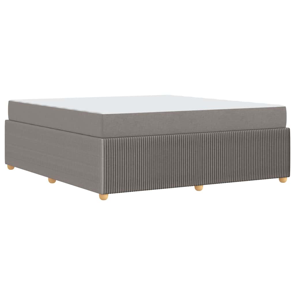 Bettgestell mit Matratze mit Matratze Taupe 180 x 200 cm Stoff