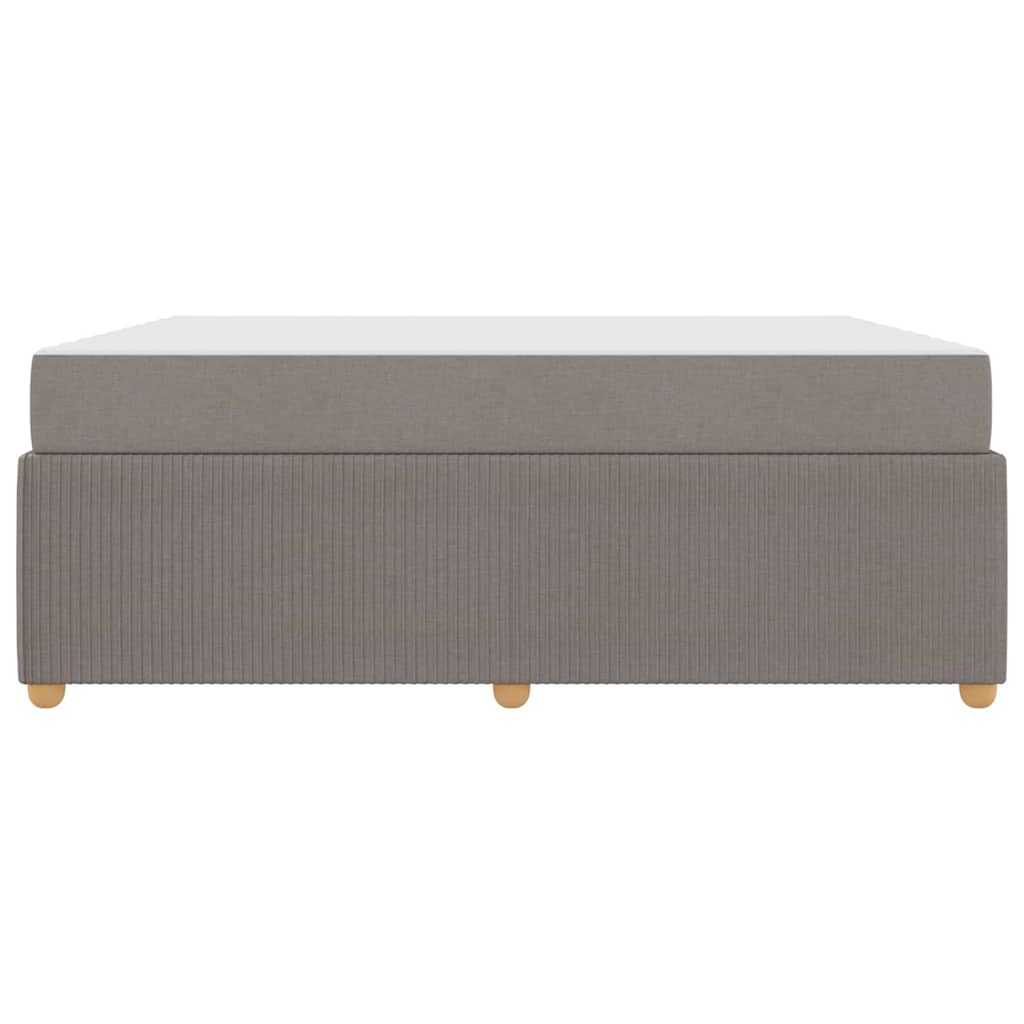 Bettgestell mit Matratze mit Matratze Taupe 180 x 200 cm Stoff