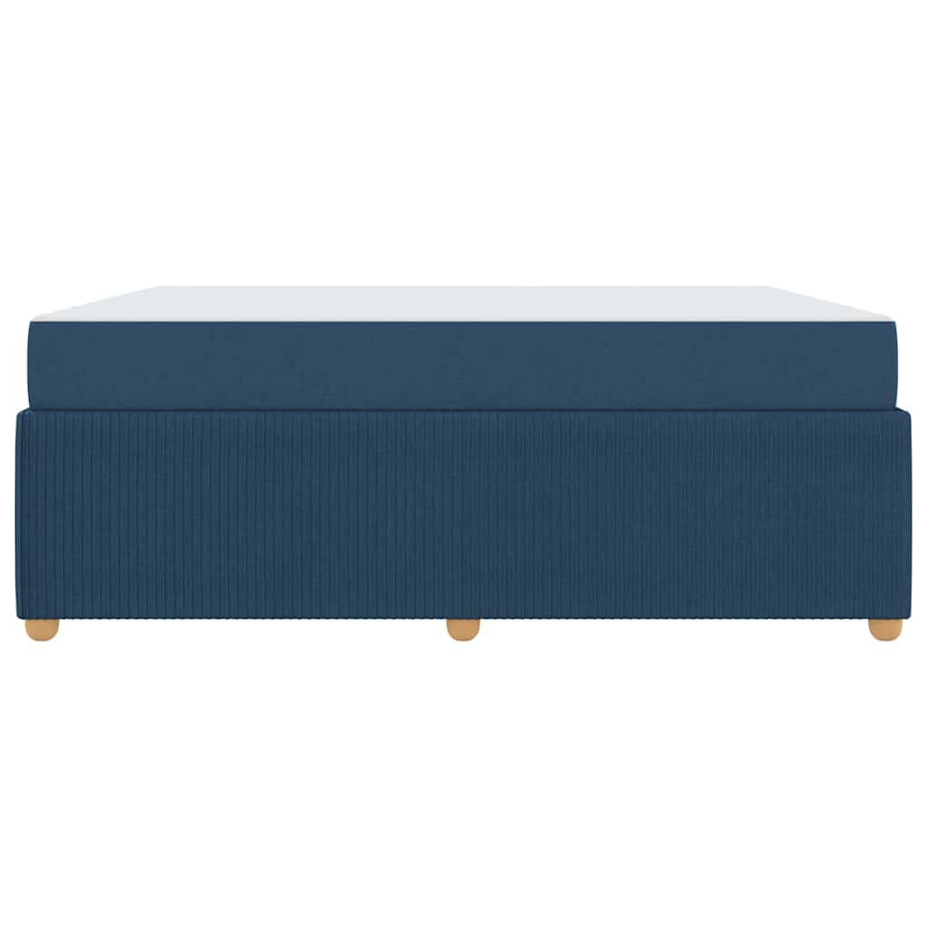 Bettgestell mit Matratze mit Matratze Blau 180 x 200 cm Stoff
