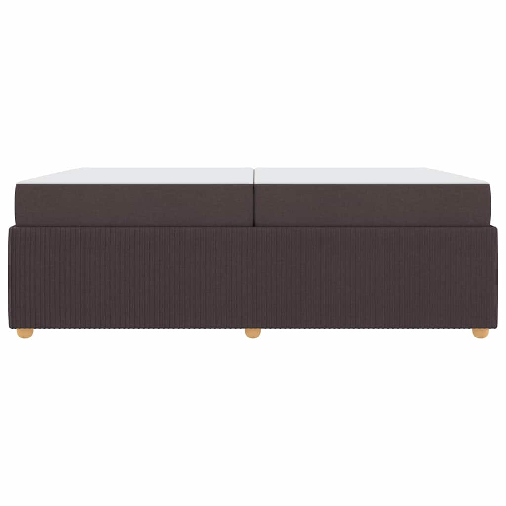 Bettgestell mit Matratze Dunkelbraun 200 x 200 cm Stoff