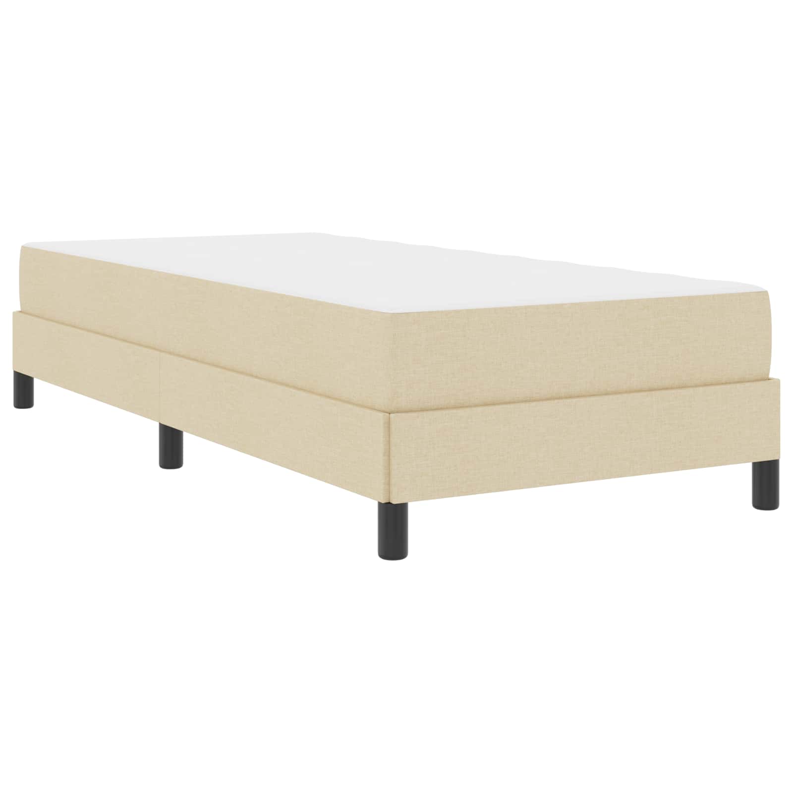Boxspringbett mit Matratze Creme 80 x 200 cm Stoff