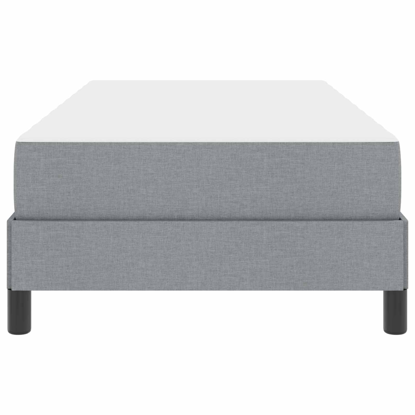 Boxspringbett mit Matratze Hellgrau 90 x 190 cm Stoff