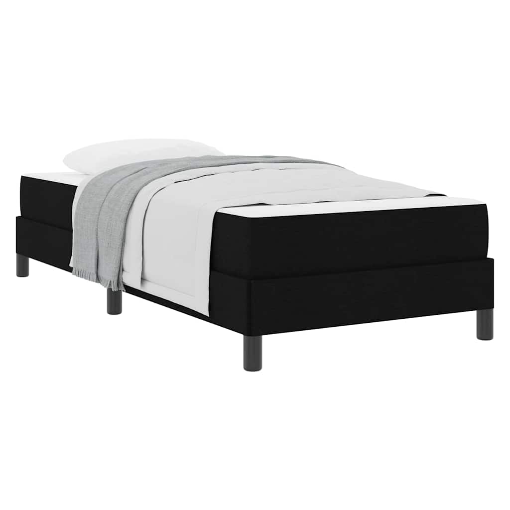 Boxspringbett mit Matratze Schwarz 90 x 190 cm Stoff