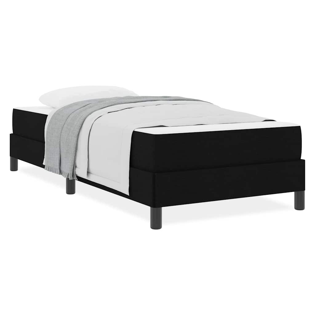 Boxspringbett mit Matratze Schwarz 90 x 190 cm Stoff